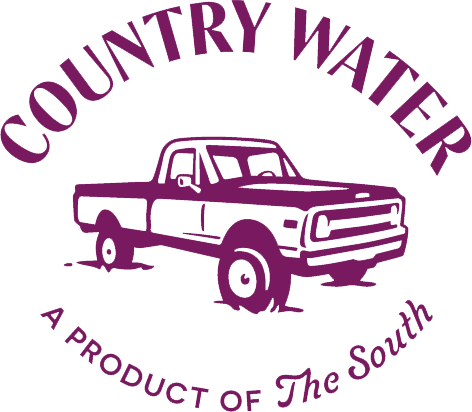 image of truck with text: Country Water, a product of The South